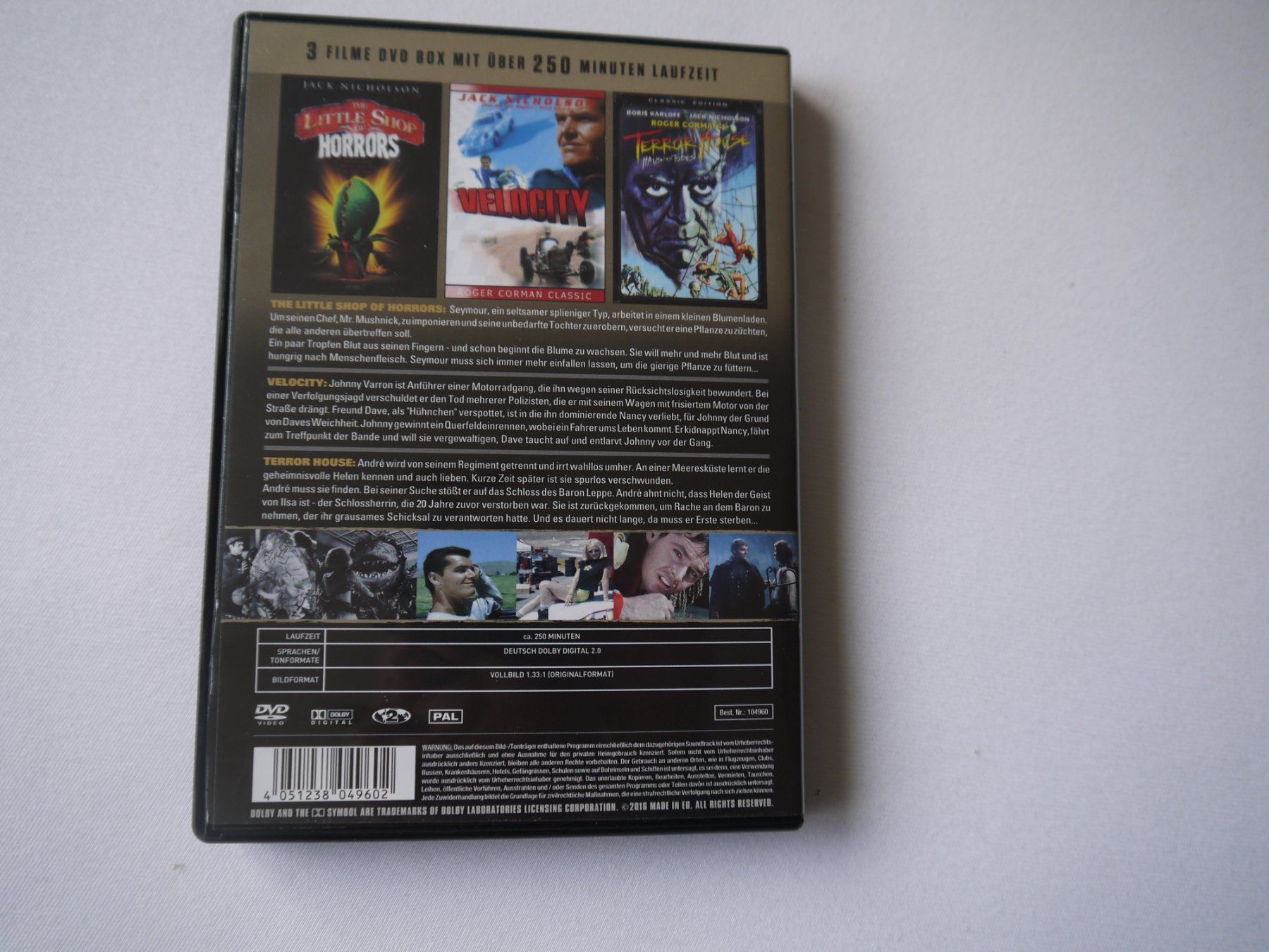Tutti i DVDs: JACK NICHOLSON - Collection 3 Filme - Roger Corman – Usato da Hagendorn venduto da Blaf 1