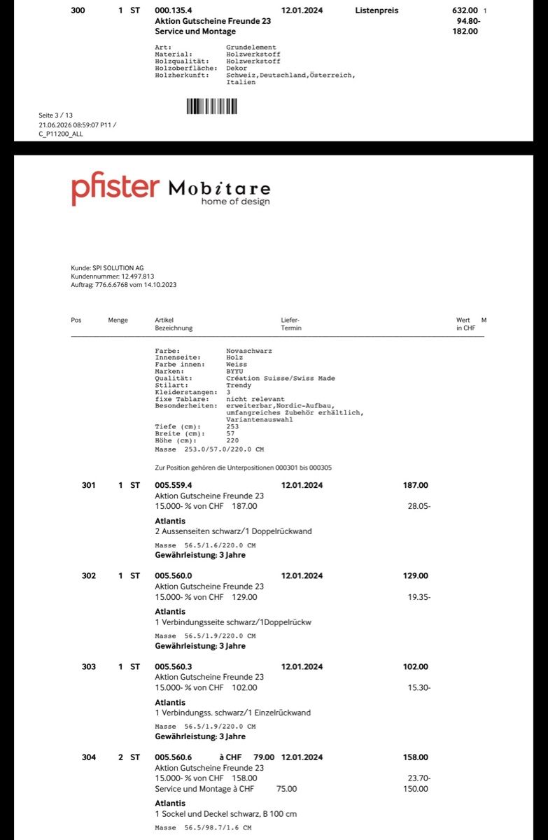 Schränke: PFISTER Möbel neuwertig – Neu (gemäss Beschreibung) aus Cham von Sreten85 9