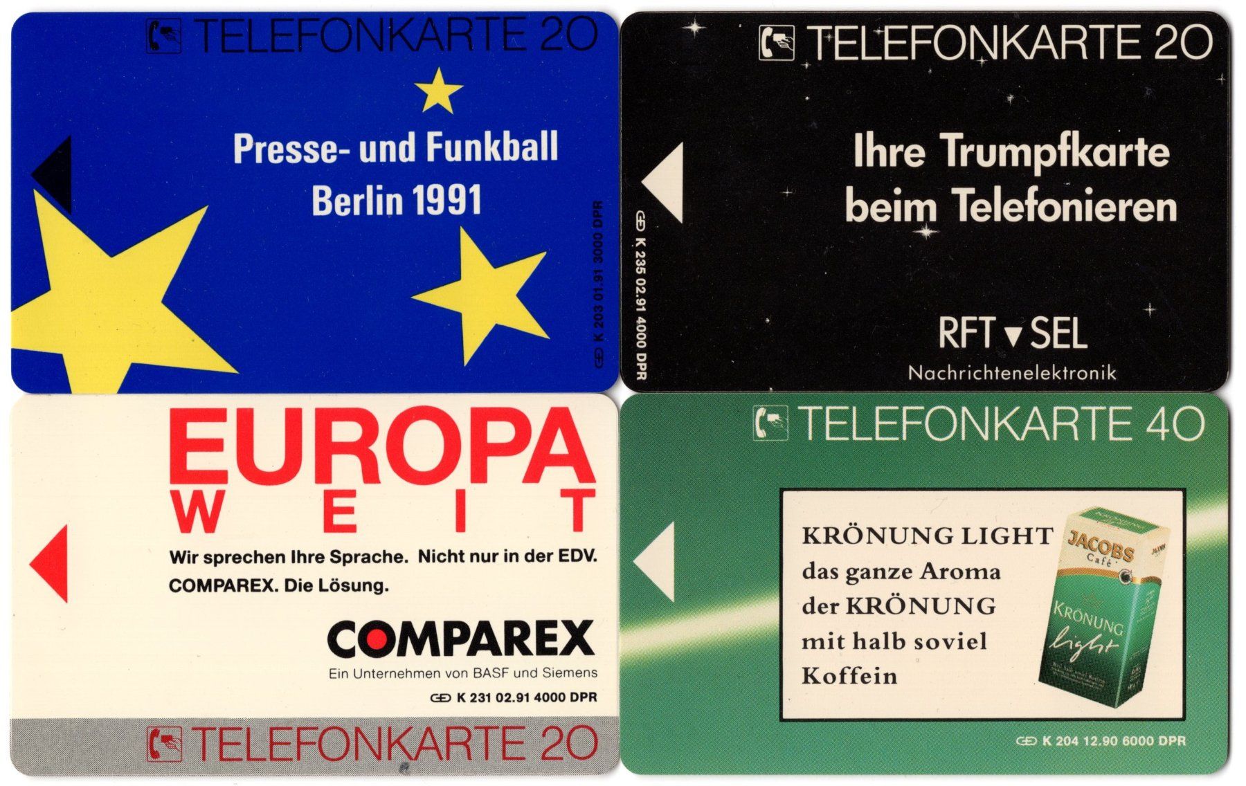 Telefon- & Taxkarten: 4 Dummy Telefonkarten von Deutschland – Gebraucht aus Eglisau von Chperfins 1
