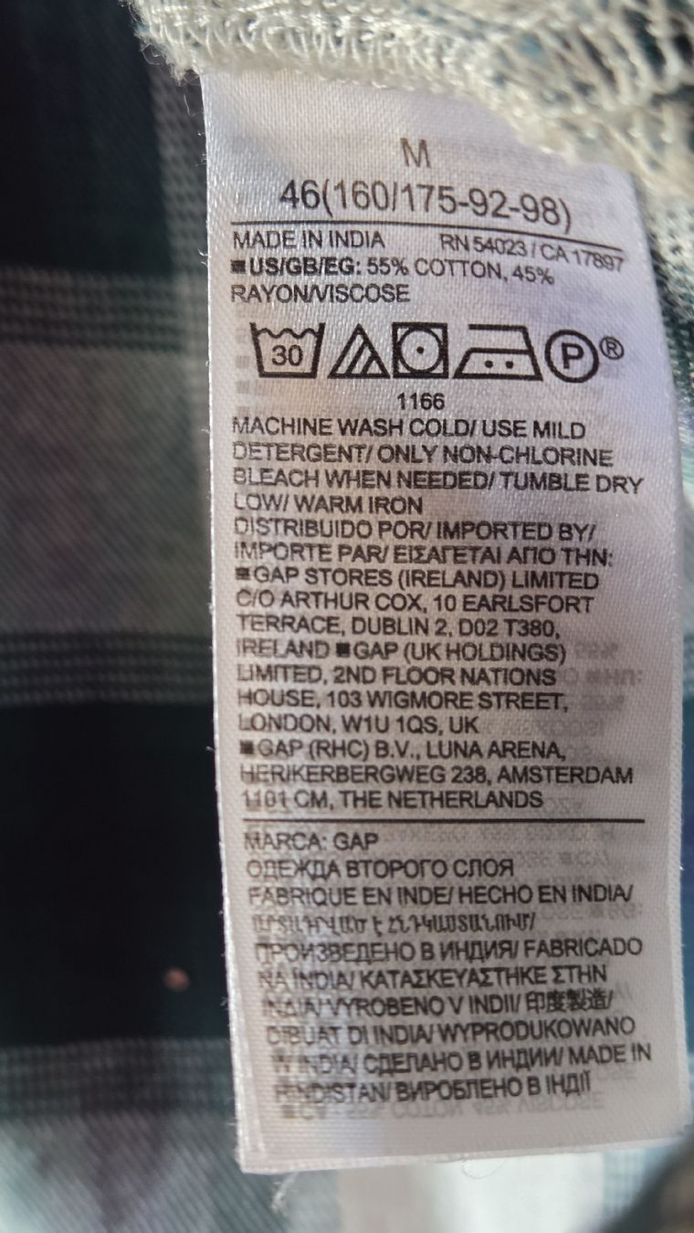 Gap Camicette: GAP Hemd Holzfäller Style Gr. M – Usato da Subingen venduto da DENDLE20 3
