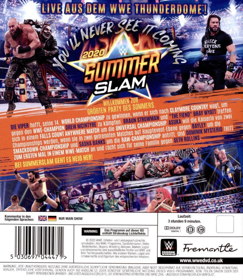 Tutti i DVDs: WWE: Summerslam 2020  (Blu-Ray) – Nuovo (secondo la descrizione) da Bern venduto da Frebo 1