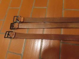 Armee Ledergurt Militär Gürtel : 100cm 3 Stück
