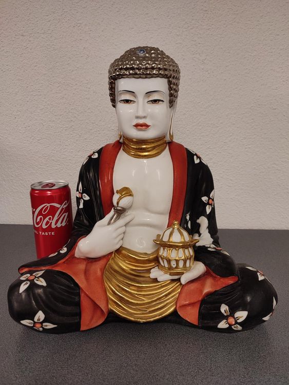 Grosser Sitzender Buddha Aus Keramik | Kaufen Auf Ricardo