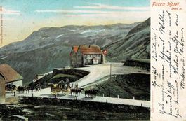 FURKA Hotel URI gel. 1903! Tolle AK mit Postkutsche....