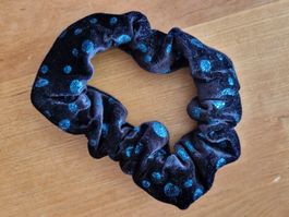 Scrunchie schwarz/blau - Haargummi