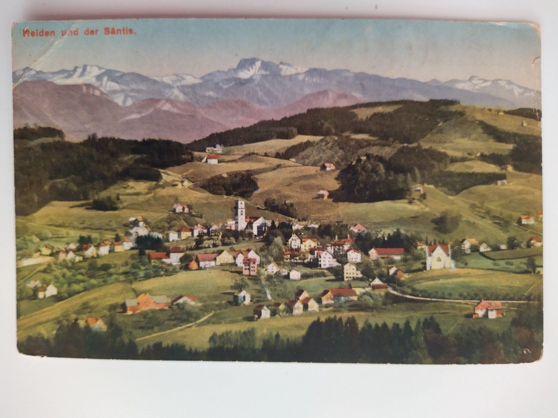 Cartoline postali: Alte Ansichtskarte Heiden mit Säntis, 1929? – Usato da Ohmstal venduto da Lebensfreude05
