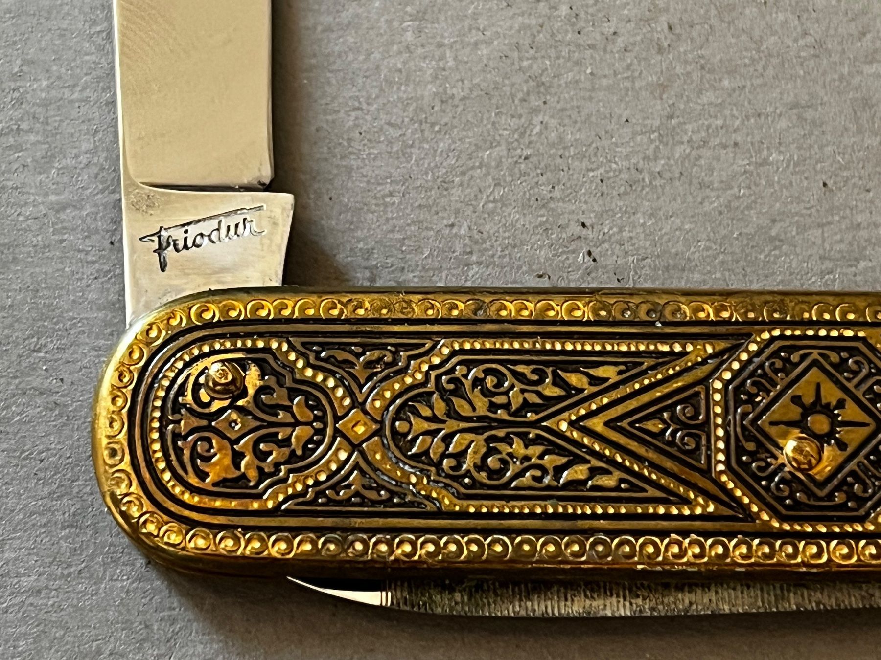 Solingen Taschenmesser: Vintage Sackmesser 81 mm - Messinggriffe - Manicureklinge – Gebraucht aus Zürich von FV.vintage 2