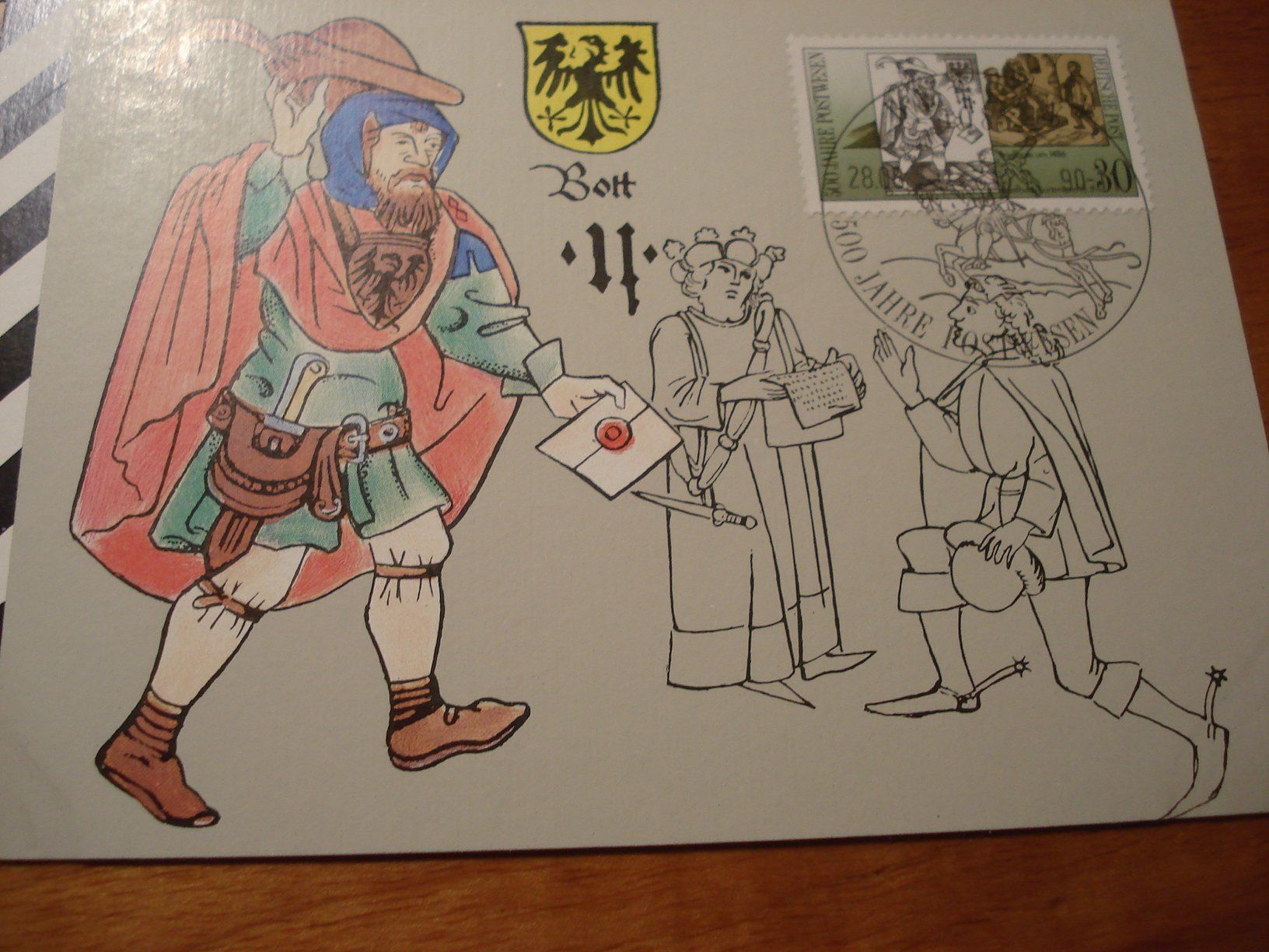 Tous les timbres: DDR, Satz Maximumkarten 1990, 500 Jahre Post – D'occasion à Niederwil AG par morostahu