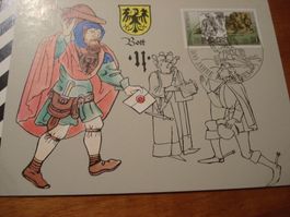 DDR, Satz Maximumkarten 1990, 500 Jahre Post