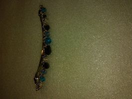 haarschmuck,,,haarspange,,,hellblau und dunckelblau kristall
