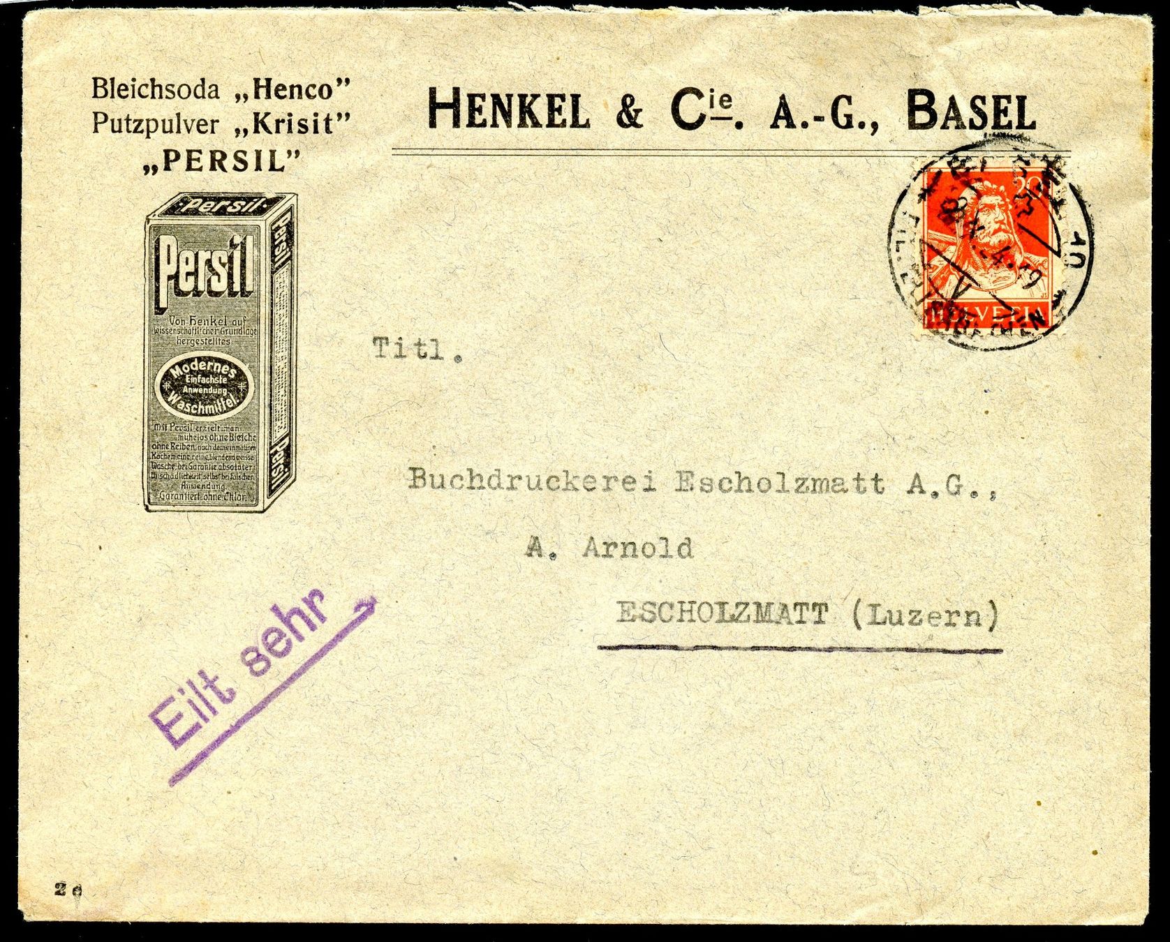 Tutti i francobolli: 1 Lot 3 illustrierte Briefe Schweiz – Usato da Steffisburg venduto da Charlamov 2