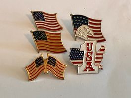 5 Pin USA Flagge