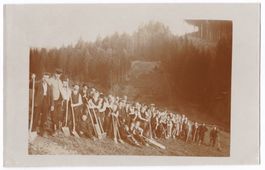AK Arbeitseinsatz Wald & Wiesen, unbekannter Ort 1910/1920