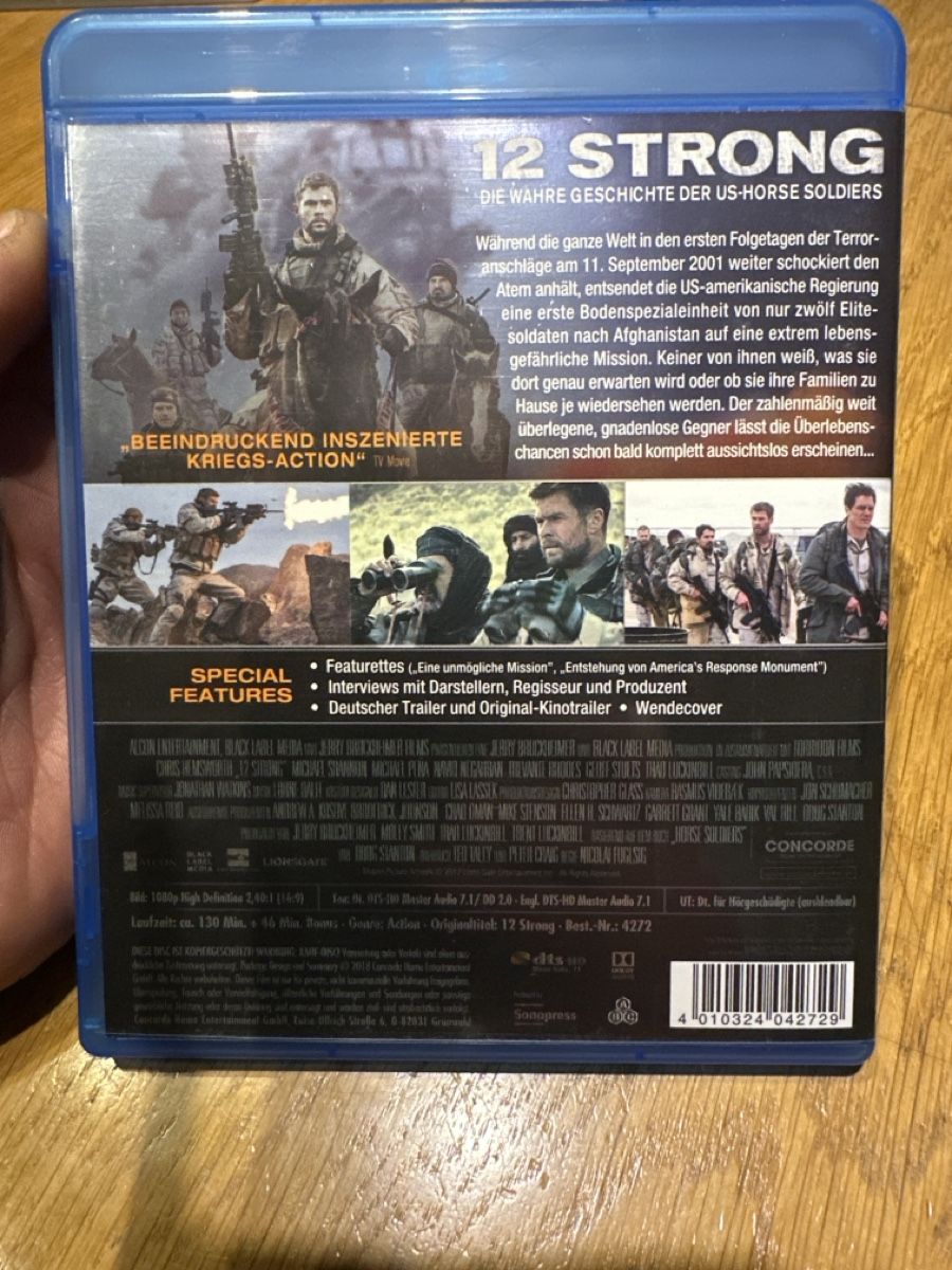 Tutti i DVDs: 12 Strong Bluray, Chris Hemsworth – Usato da Benken ZH venduto da Audi-erich 1