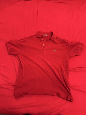 Rotes Lacoste Polo Shirt, Grösse 5 (L)