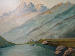 Jean Max Erni - Oberalpsee mit Schienstock Disentis Andermat