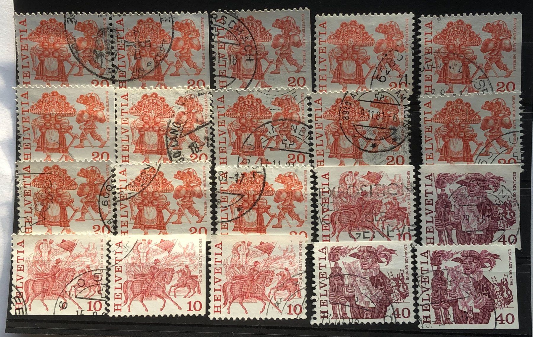 Tutti i francobolli: Volksbräuche Steckkarte mit Stempel – Usato da Aarau venduto da Billa007