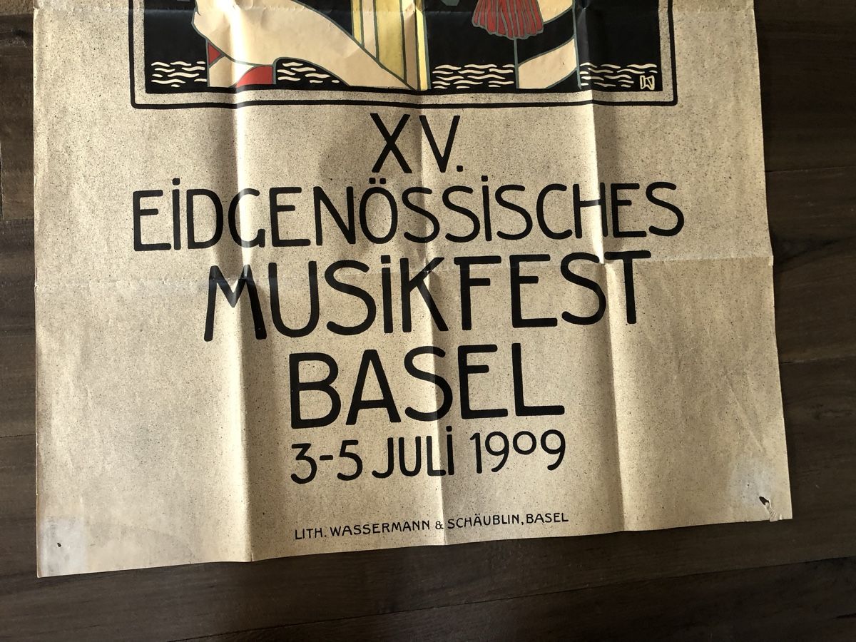 Foto & Immagini: Original Plakat EIDG. MUSIKFEST BASEL 1909 – Usato da Lufingen venduto da Rac0 2