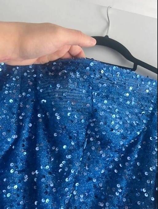 Vestiti: Blaues Abendkleid Glitzer Gr. S 36 – Usato da Rünenberg venduto da Dgn_63 3