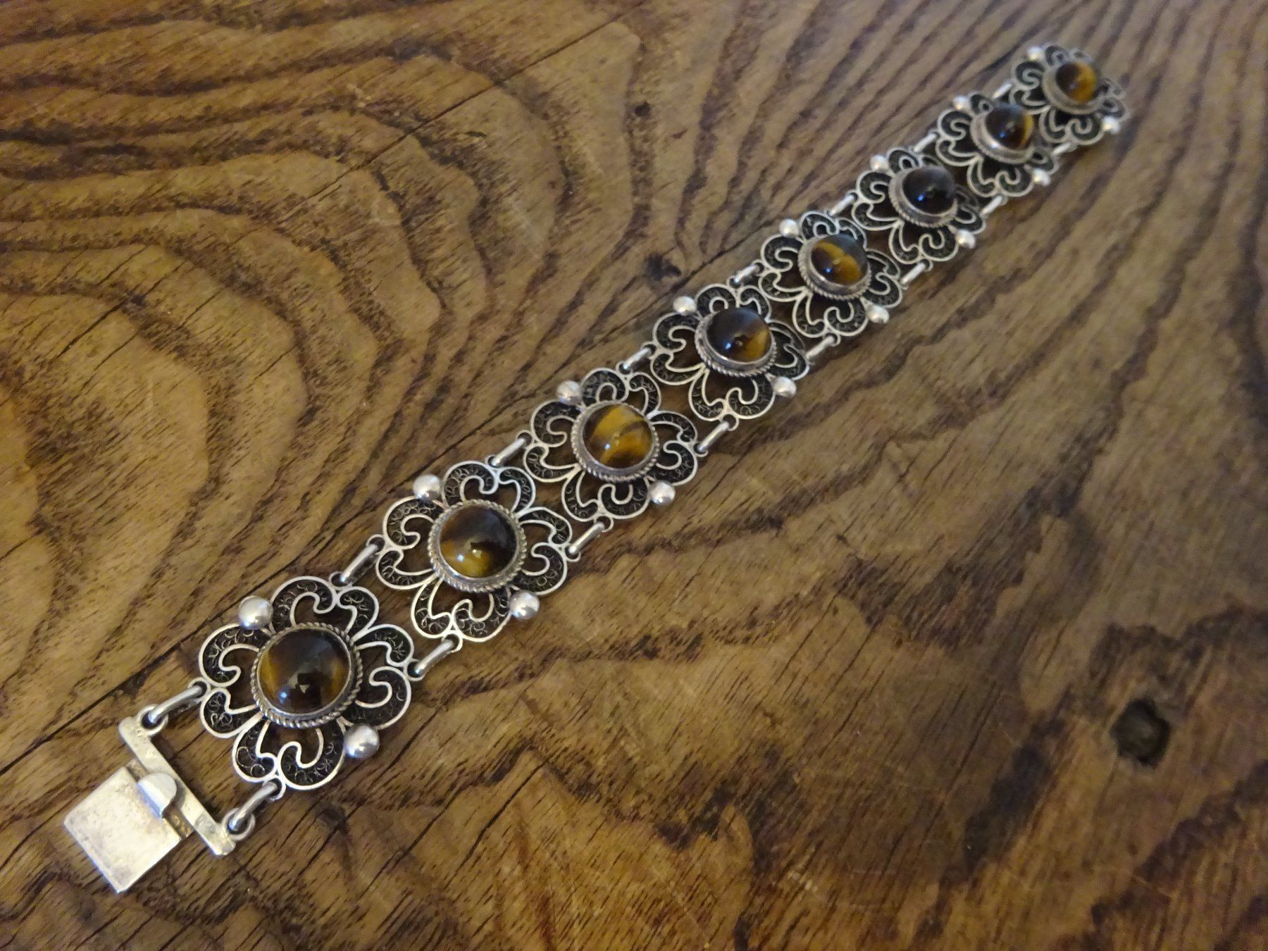 Bracciali & Braccialetti: Armband Tigerauge / 800Silber – Usato da Esslingen venduto da eintagammeer 5