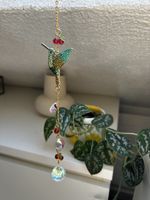 Suncatcher Kolibri mit Kristallen / Fensterdeko
