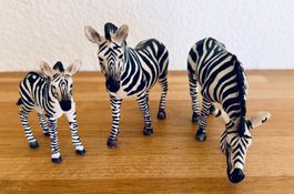 SCHLEICH - Zebra Familie 14609 14810 14811