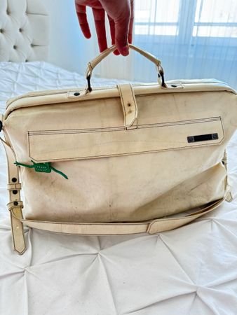 Sac fourre-tout en toile beige vintage, idéal pour l'été!