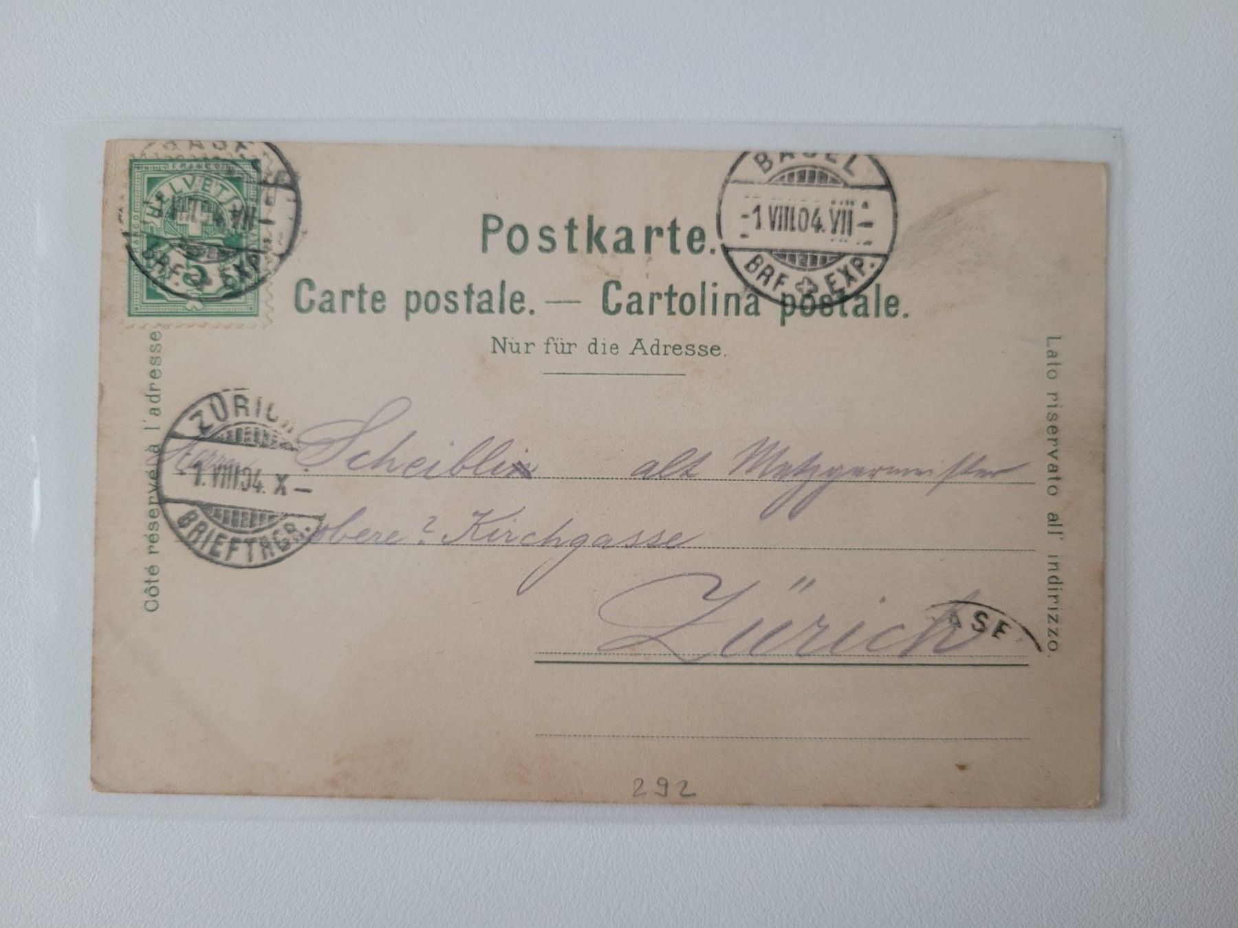 Cartoline postali: Basel Rathaus 1904 – Usato da Inwil venduto da Flower2325
