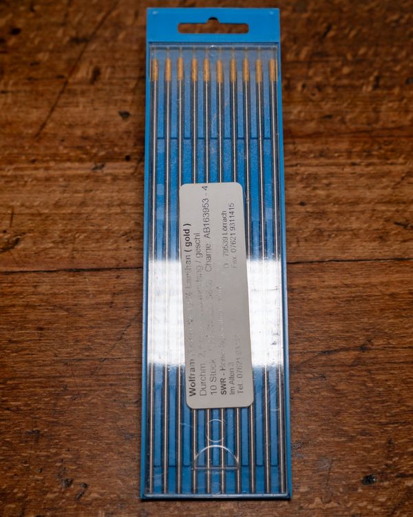 Solter 06214 Wolfram-Elektrode – 1,5% Lanthan, Gold, Für AC-Strom, 10 Stück
