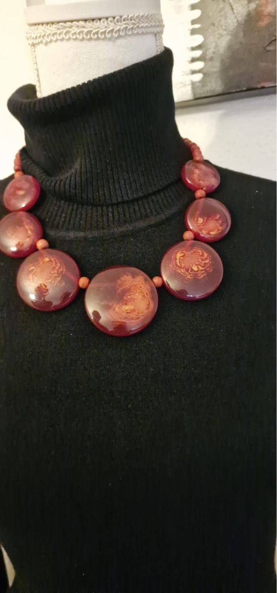 Catenine: Modische Statement-Kette in Herbstfarben – Usato da St. Gallen venduto da mania03 1