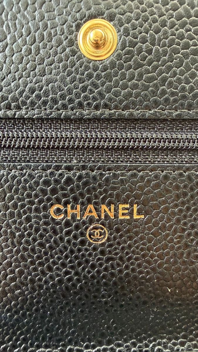 Chanel Borse da donna: Chanel Classic Timeless Wallet on Chain Black Caviar/ – Usato da Münchenstein venduto da watchpatrol 4
