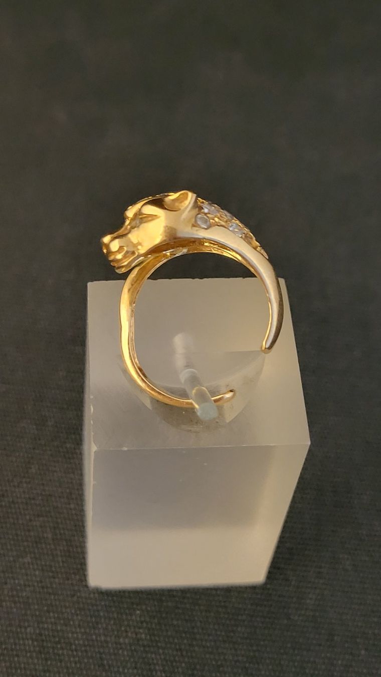 Ringe: Goldring mit Raubkatzen-Kopf – Gebraucht aus Basel von spinne02 4
