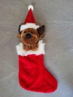 Weihnachtssocke Rentier Plüsch / Nikolaussack / Geschenksack