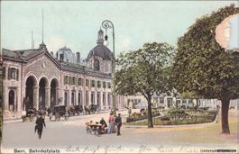 Bern // Bahnhofplatz 1906 alter Bahnhof