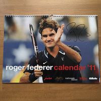 Roger Federer signierter Kalender 2011  Original Autogramm