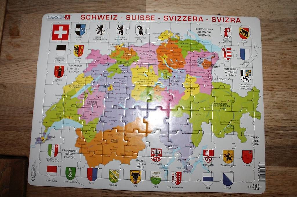 Puzzle: Schweizer Puzzle mit Kantonen – Usato da Brunnen venduto da 77miul77