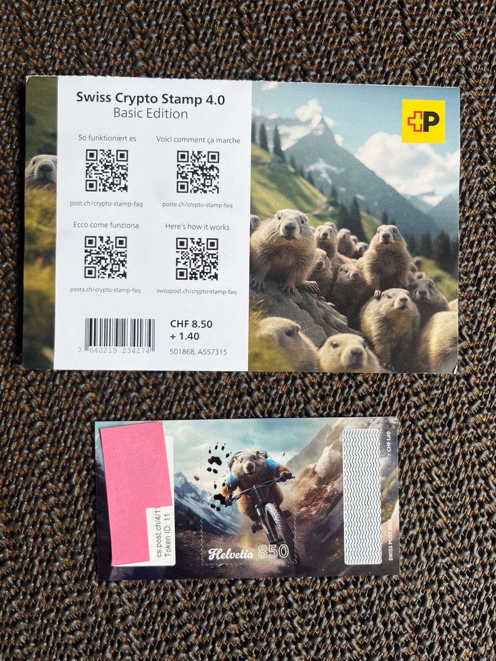 Tutti i francobolli: Crypto Timbre Suisse 4.0 Basic édition ID 11 – Usato da Châtel-St-Denis venduto da Vaillant1