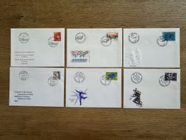 Schweiz - 6x FDC Sonderausgaben 