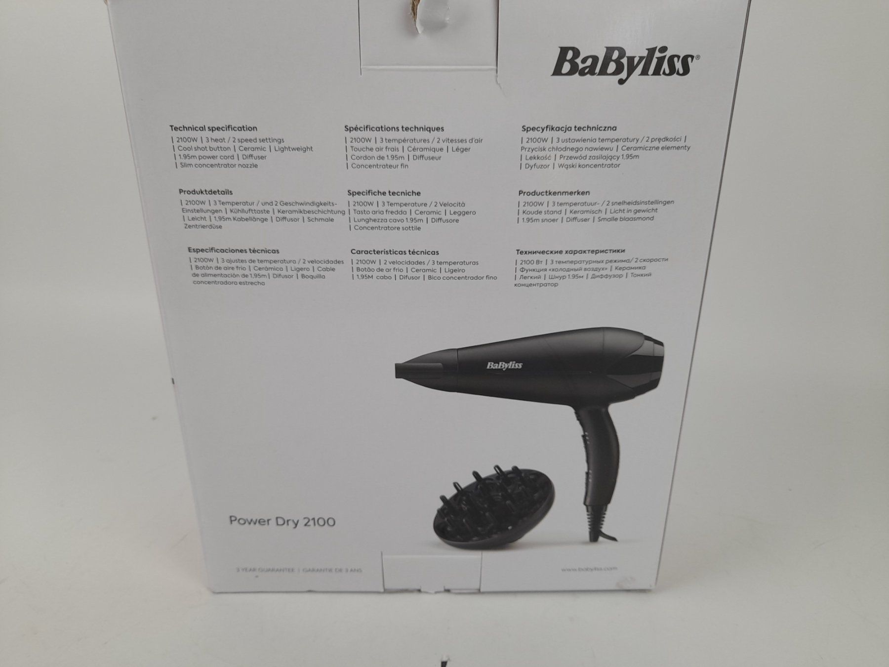 BaByliss Asciugacapelli: BABYLISS Power Dry 2100 – Nuovo (secondo la descrizione) da Liebefeld venduto da Restwert_Liebefeld 5