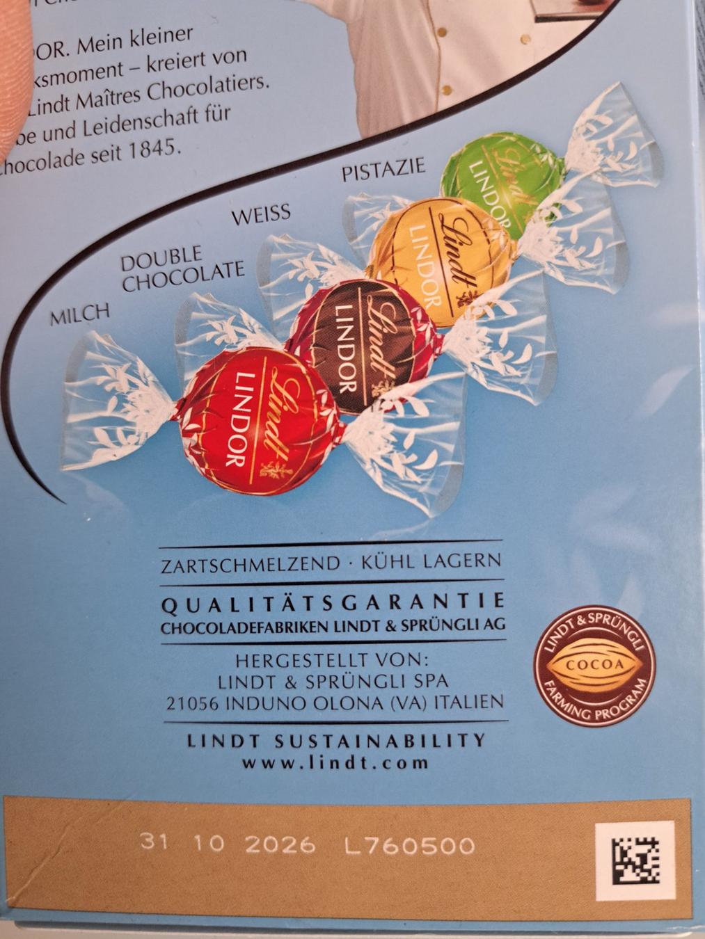 2 Pkg. Lindt Lindor-Kugeln & Halba Liqeur-Mix (Neu und originalverpackt ...