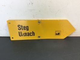 Gebrauchtes Originales Wanderwegschild Steg Uznach