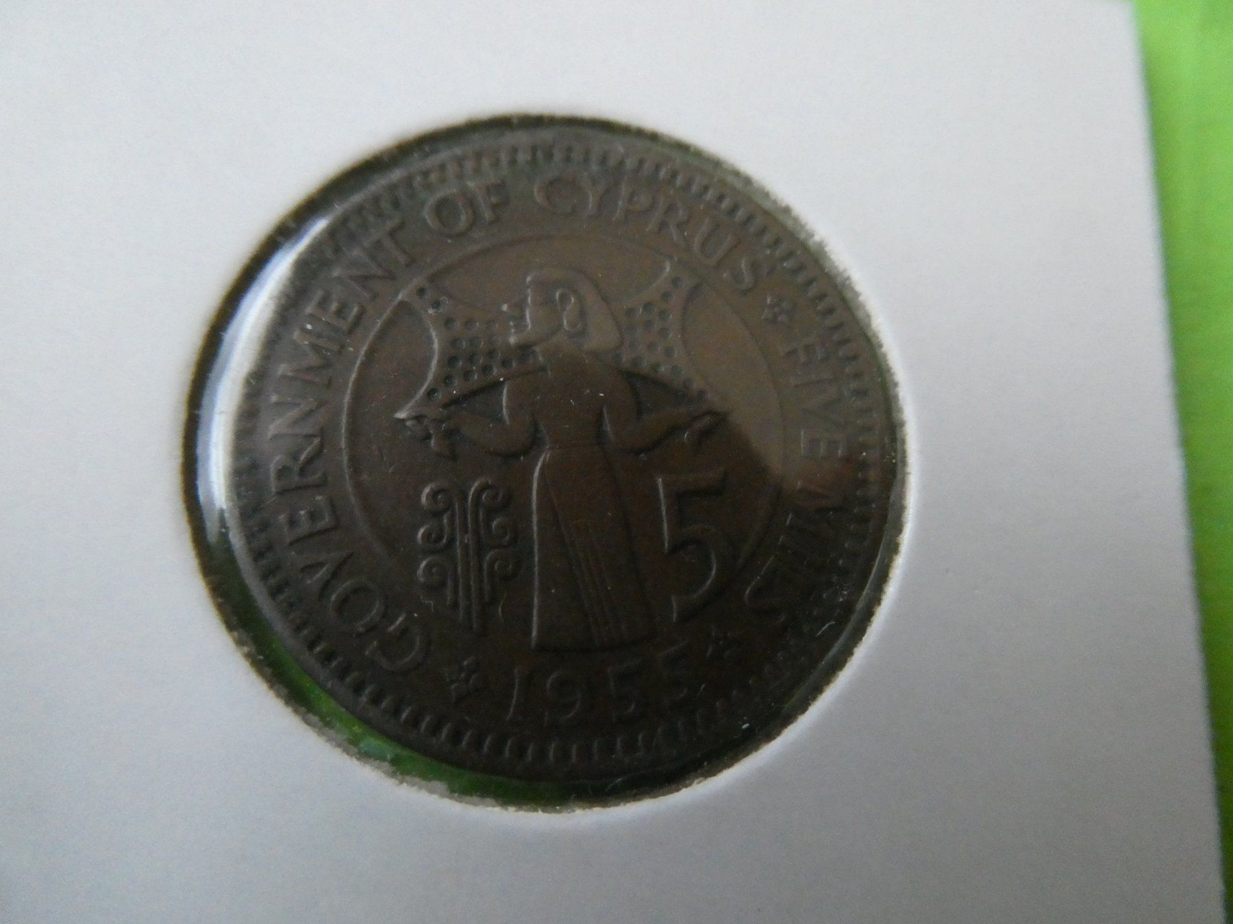 Tutti le monete: Zypern 1955, 5 Mils – Usato da Hinterforst venduto da Rohusri 1