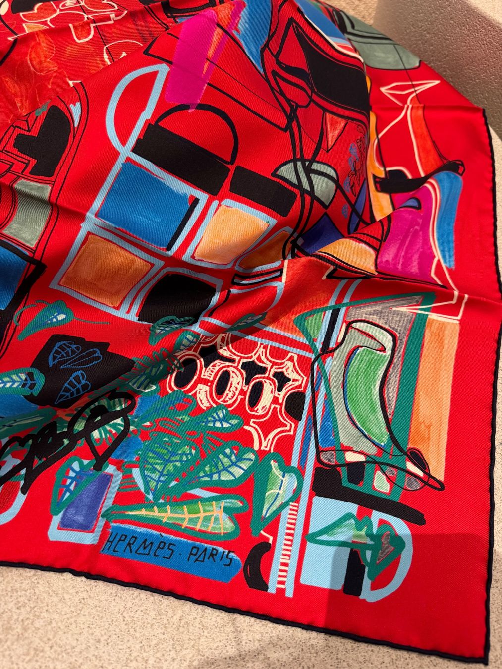 Hermès Foulard & Sciarpe: HERMES SEIDENTUCH 90 ROT – Nuovo (secondo la descrizione) da Schwyz venduto da bofb