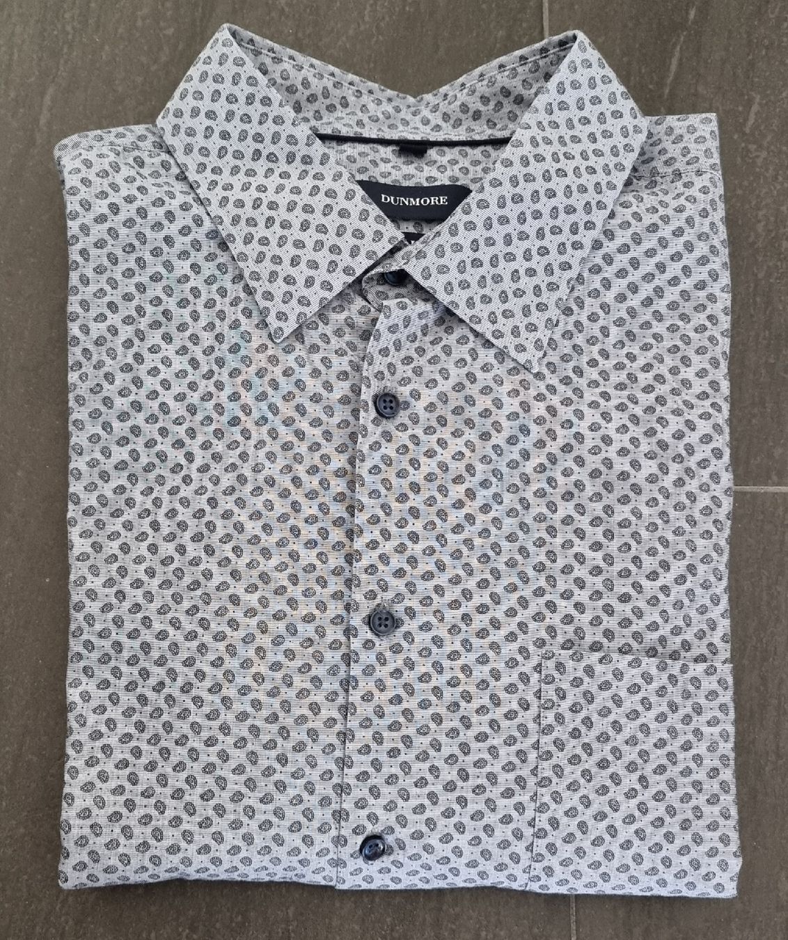 Camicie: Herren Hemd,langarm,Gr.45,grau gemustert – Nuovo (secondo la descrizione) da Frauenfeld venduto da Bleeddragon