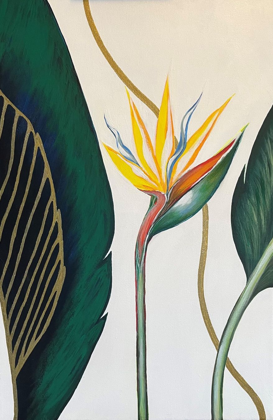 Gemälde: Malerei TRIPTYCHON „Paradiesvogel“ – Neu (gemäss Beschreibung) aus Reinach BL von art-inspiration.ch 3