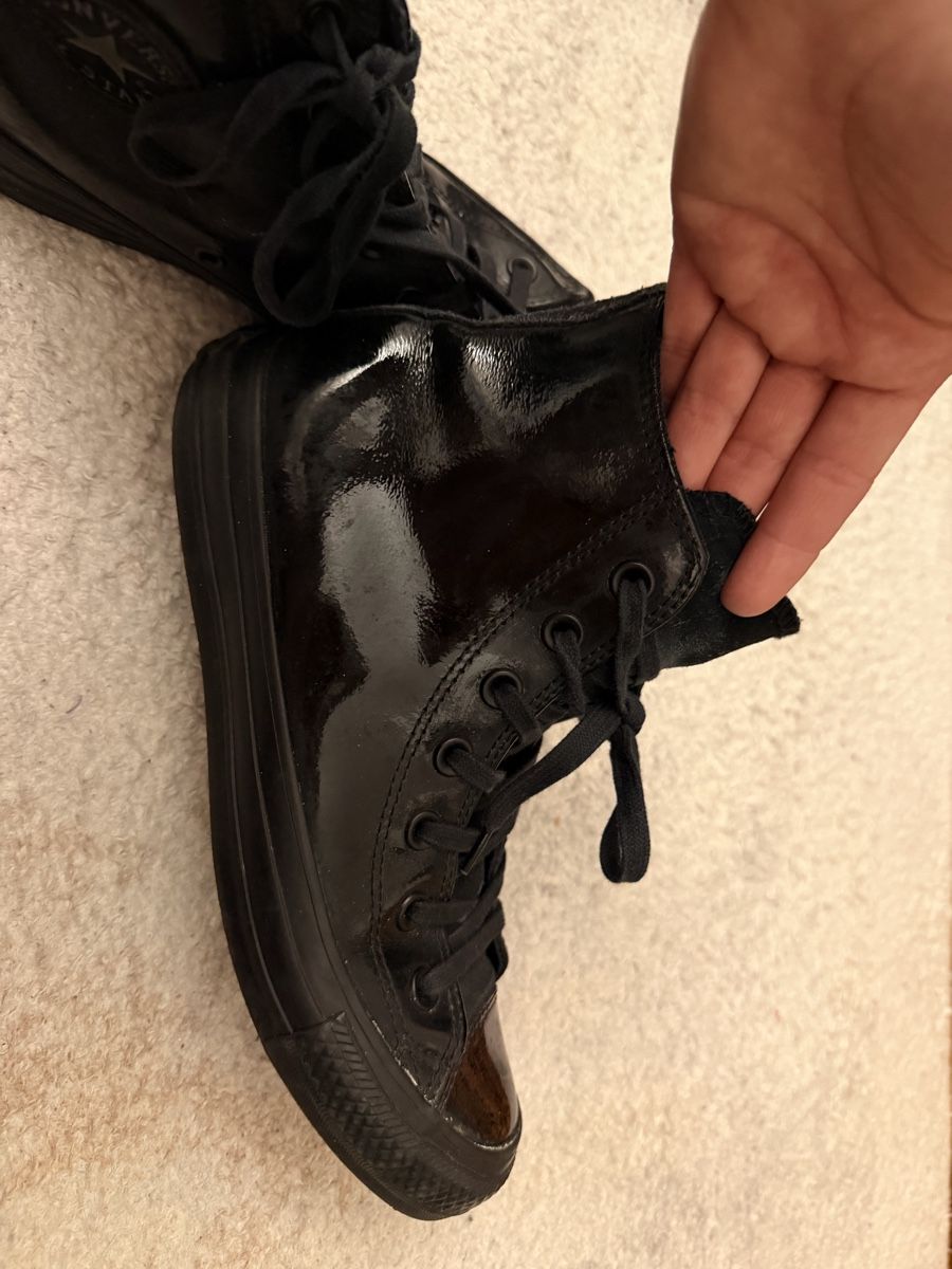 Scarpe da uomo: Leder Converse schwarz Lack Grösse 37 – Nuovo (secondo la descrizione) da Volketswil venduto da ile_gng5 3