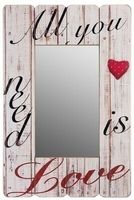 Holzspiegel “All you need is love” – 60 x 40 cm, Used‑Look,