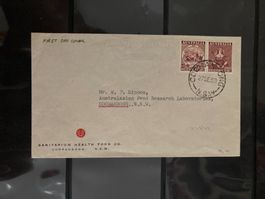 Australien 1950 Ersttagsbrief Satz Paar 100 J. Briefmarken