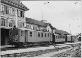 Bahnhof gare Stazione Tramelan 1.4.1951