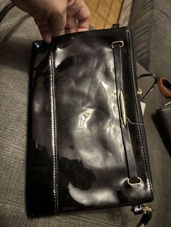Sac à main noir verni Kari clave Marina